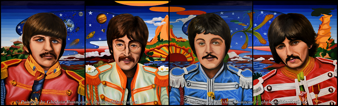 BEATLES-ALL-FOUR-PAINTINGS-HORIZONTAL-VIEW