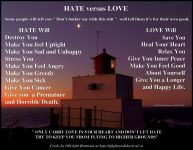 HATE VERSUS LOVE