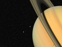 free Wallpaper-Planets-55-SATURN-With-THETIS-And-DIONE-VOYAGER-1-1996-01-29-fs