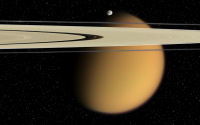 free Wallpaper-Planets-63-SATURN-Epimetheus-and-Titan Beyond the Rings -2007-10-15-ws