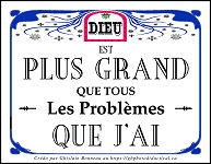 DIEU EST PLUS GRAND
