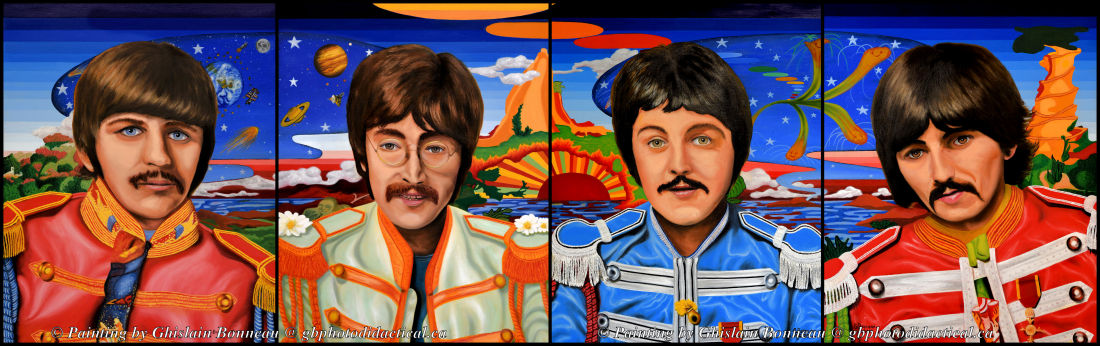 BEATLES-ALL-FOUR-PAINTINGS-HORIZONTAL-VIEW